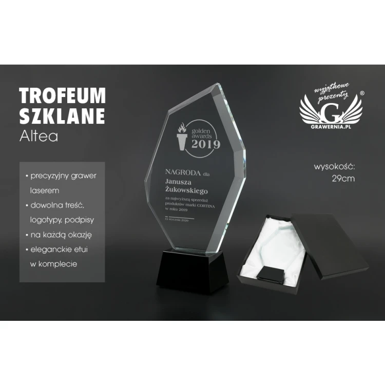 Glass Trophy in Case - Altea - TSZ106