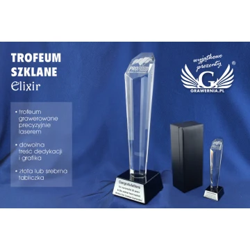 Glass Trophy in Case - ELIXIR