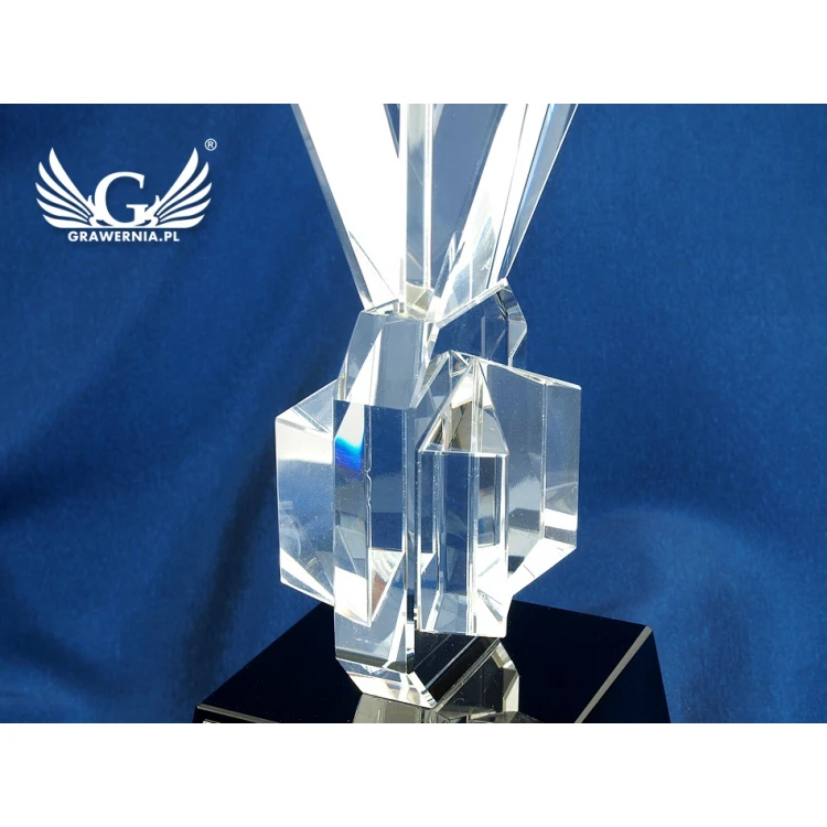 Glass Trophy in Case - GLOBE