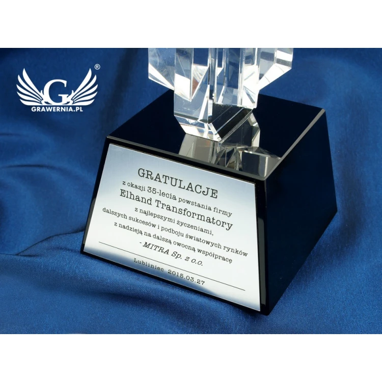 Glass Trophy in Case - GLOBE