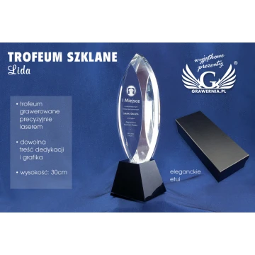 Glass Trophy in Case - LIDA