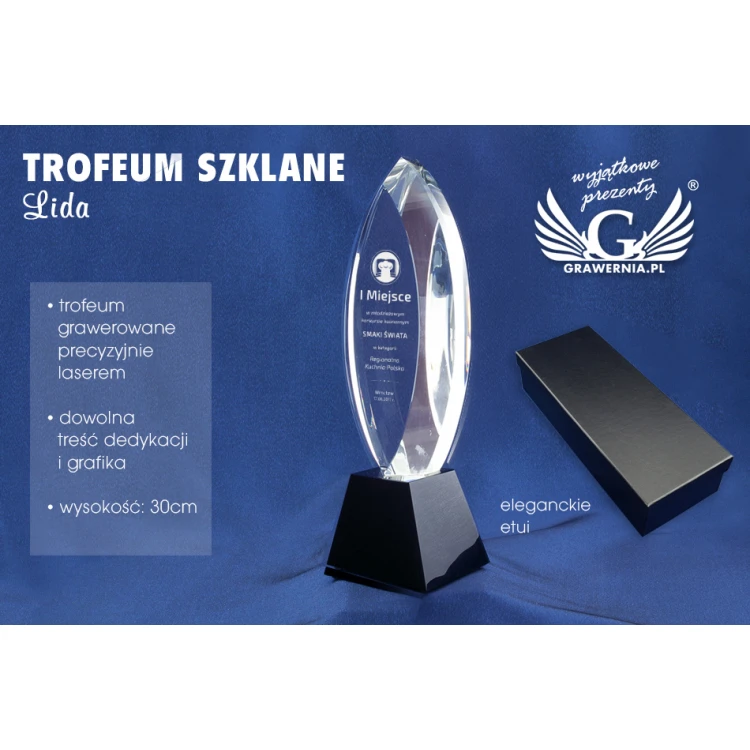 Glass Trophy in Case - LIDA