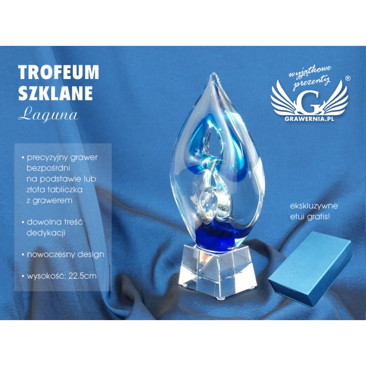 Glass Trophy in Case - LAGUNA