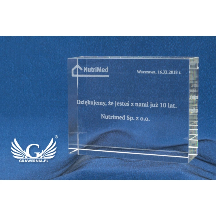 Glass Trophy in Case - LUCY