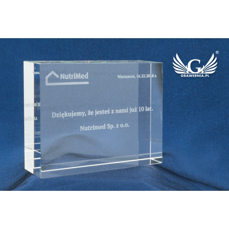 Glass Trophy in Case - LUCY