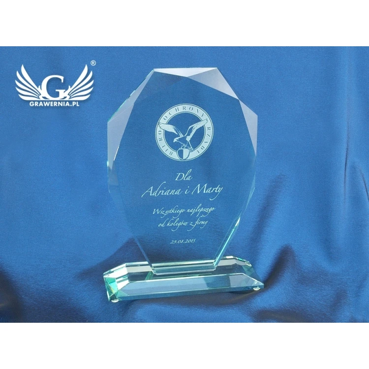 Glass Trophy in Case - MILO