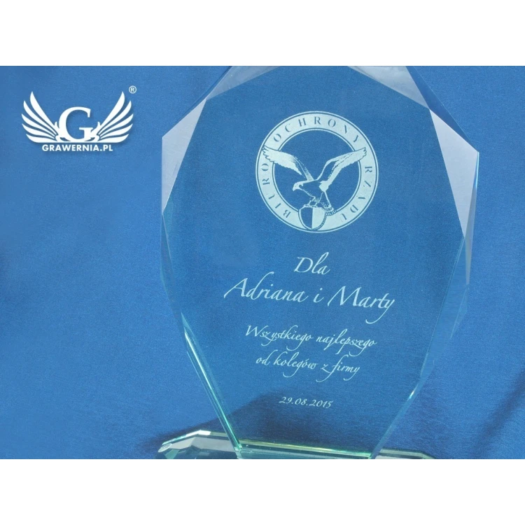 Glass Trophy in Case - MILO