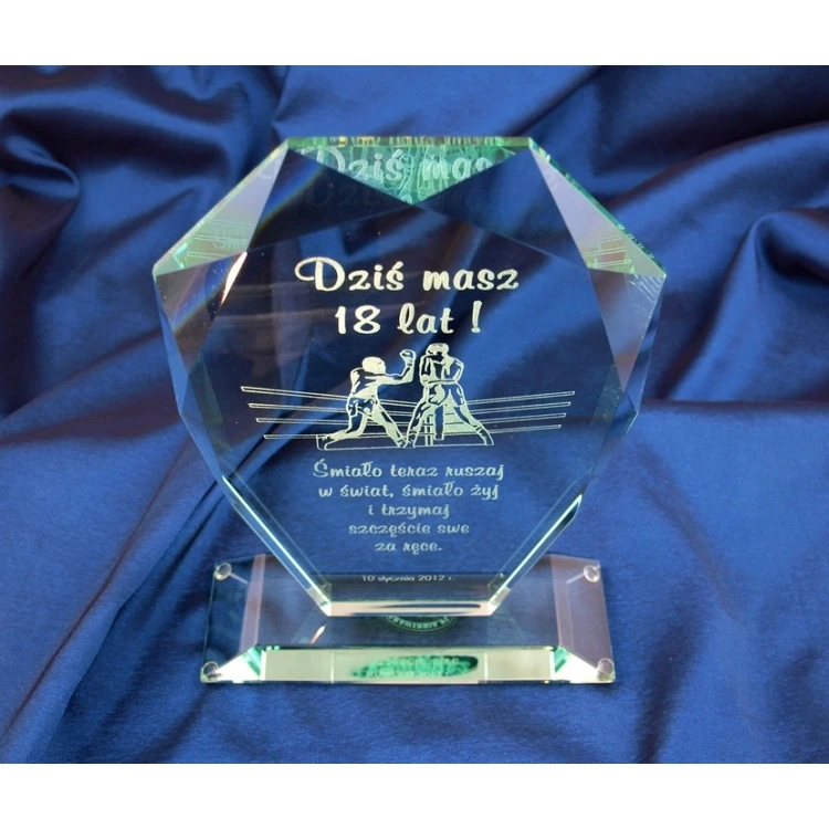 Glass Trophy in Case - MILO