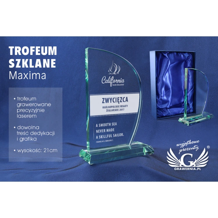 Glass Trophy in Case - Maxima