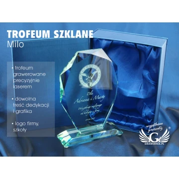Glass Trophy in Case - MILO