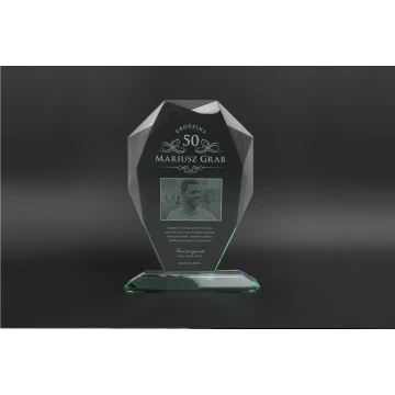 Glass Trophy in Case - MILO with Photo - Birthday Gift - TSZ063