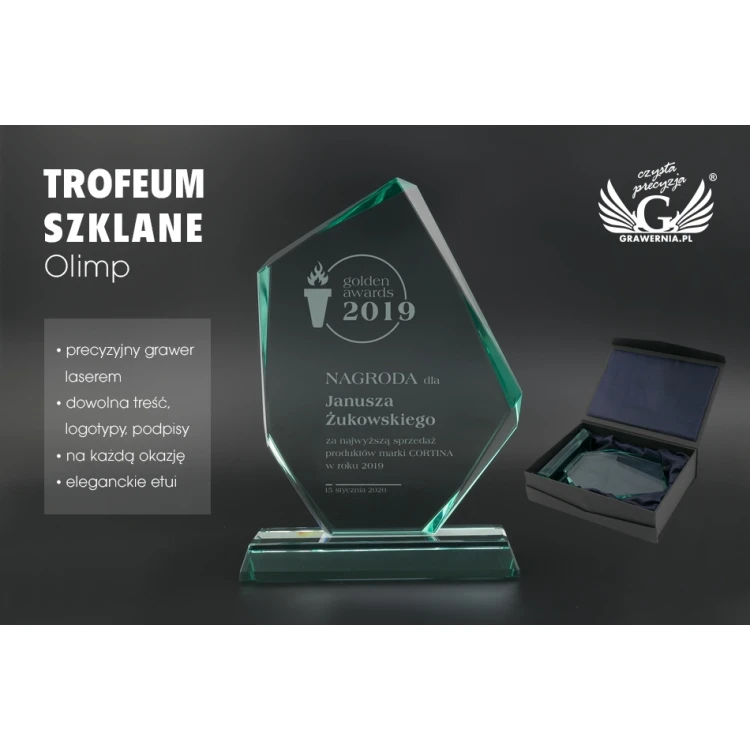 Glass Trophy in Case - OLIMP - TSZ098