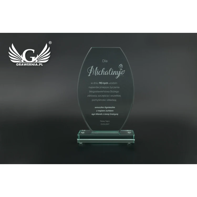 Glass Trophy in Case - Oviedo - TSZ103
