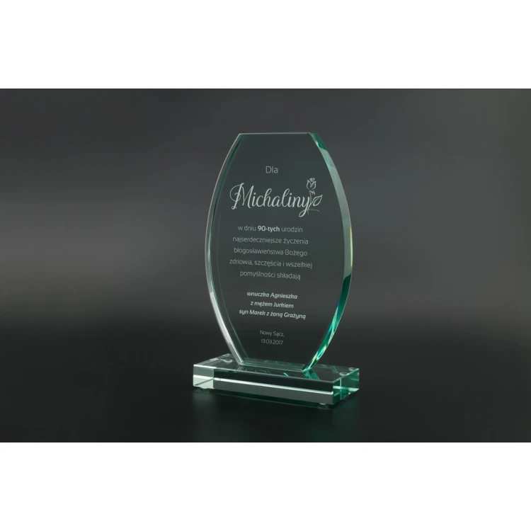 Glass Trophy in Case - Oviedo - TSZ103