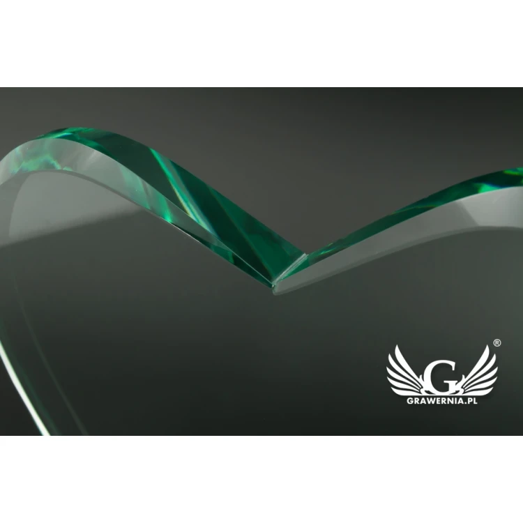 Glass Trophy in Case - HEART 4 - TSZ071
