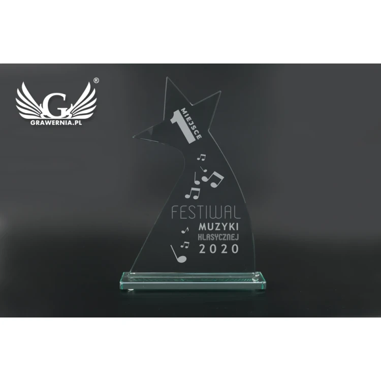Glass Trophy in Case - Star 2 - TSZ104