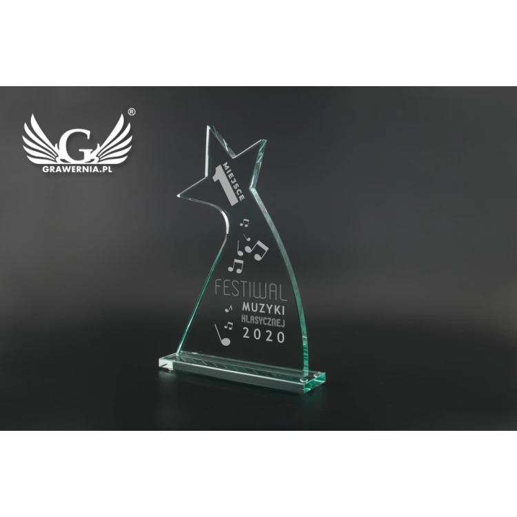 Glass Trophy in Case - Star 2 - TSZ104