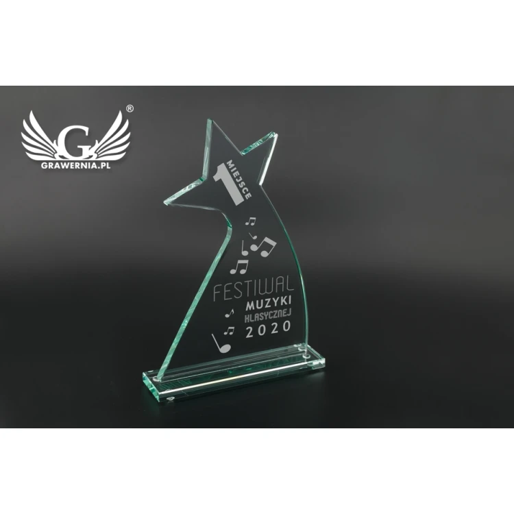 Glass Trophy in Case - Star 2 - TSZ104