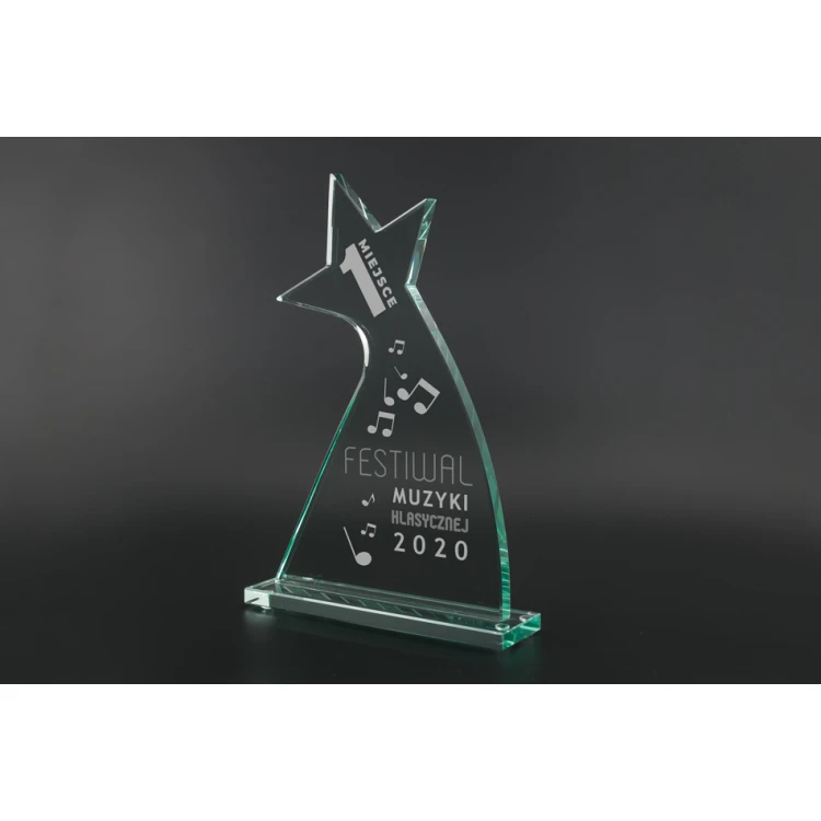 Glass Trophy in Case - Star 2 - TSZ104