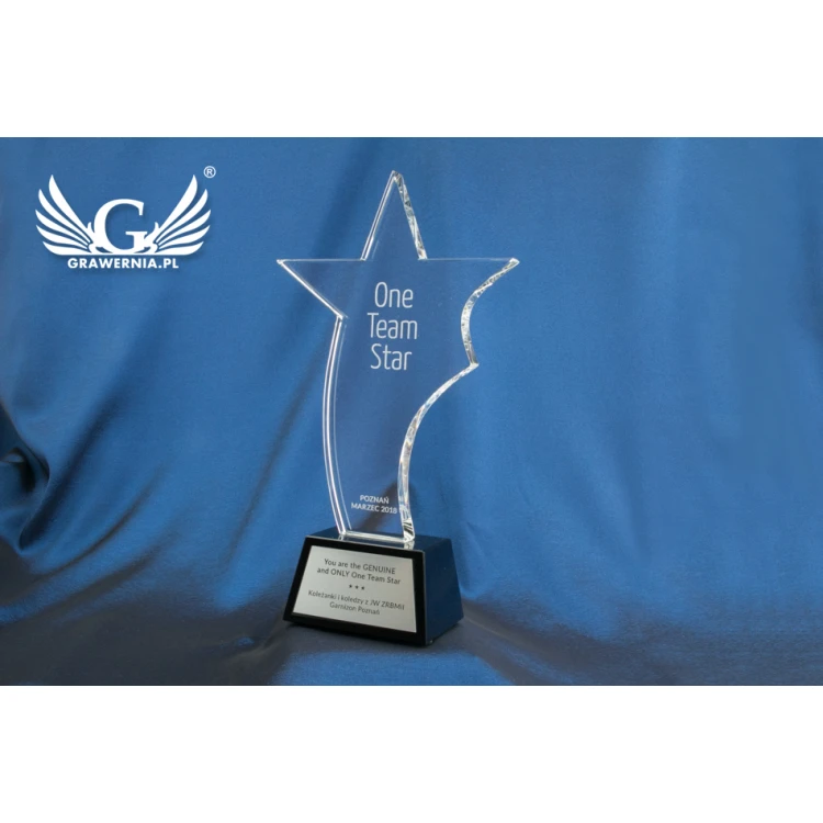 Glass Trophy in Case - STAR