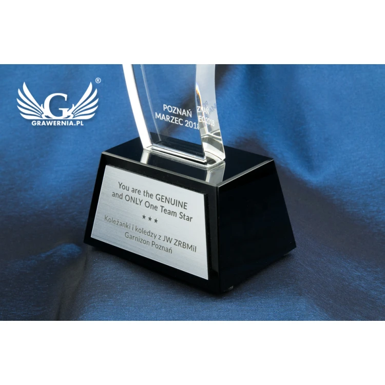Glass Trophy in Case - STAR