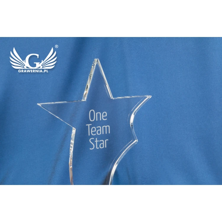 Glass Trophy in Case - STAR