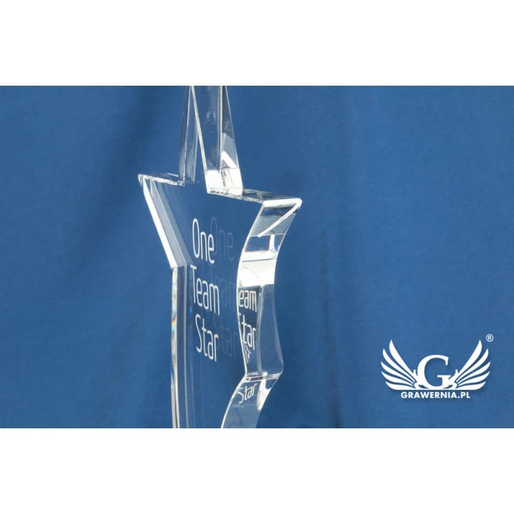 Glass Trophy in Case - STAR
