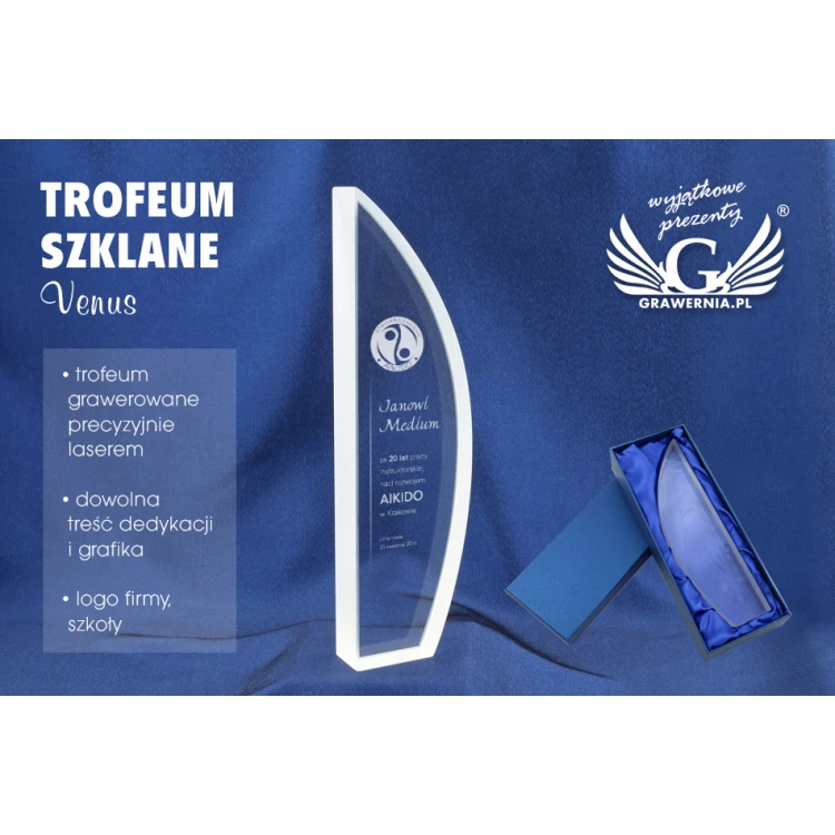 Glass Trophy in Case - VENUS