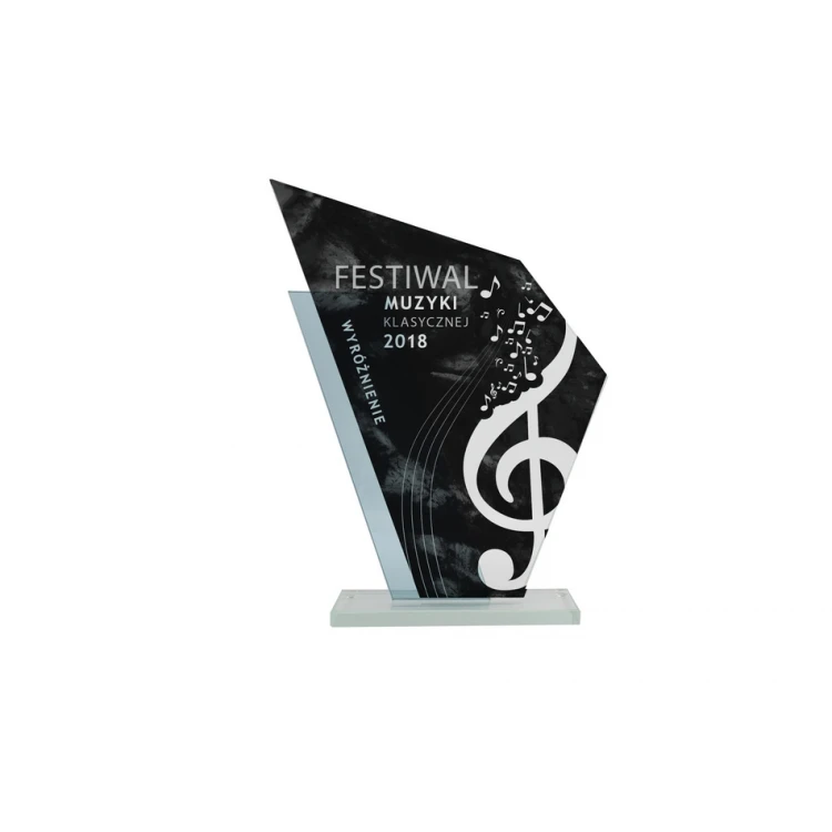 Glass Trophy with UV Print - Patron - TSZ082