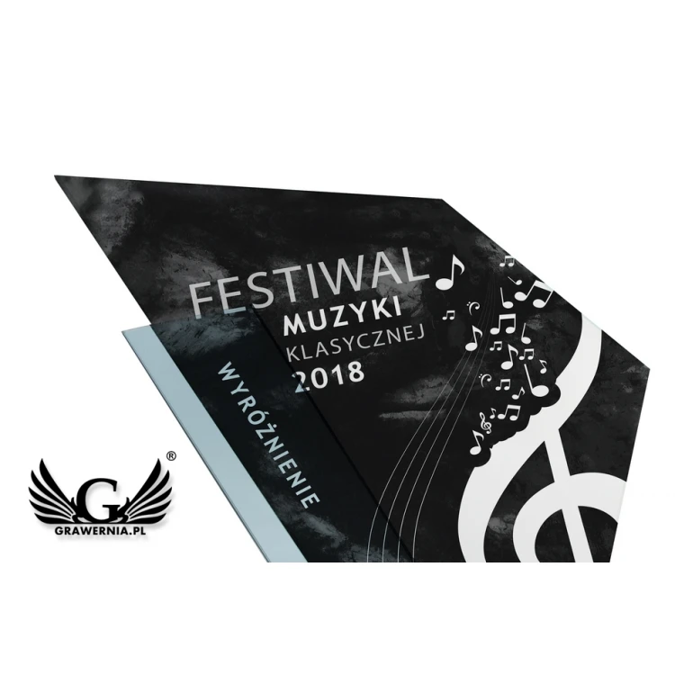 Glass Trophy with UV Print - Patron - TSZ082
