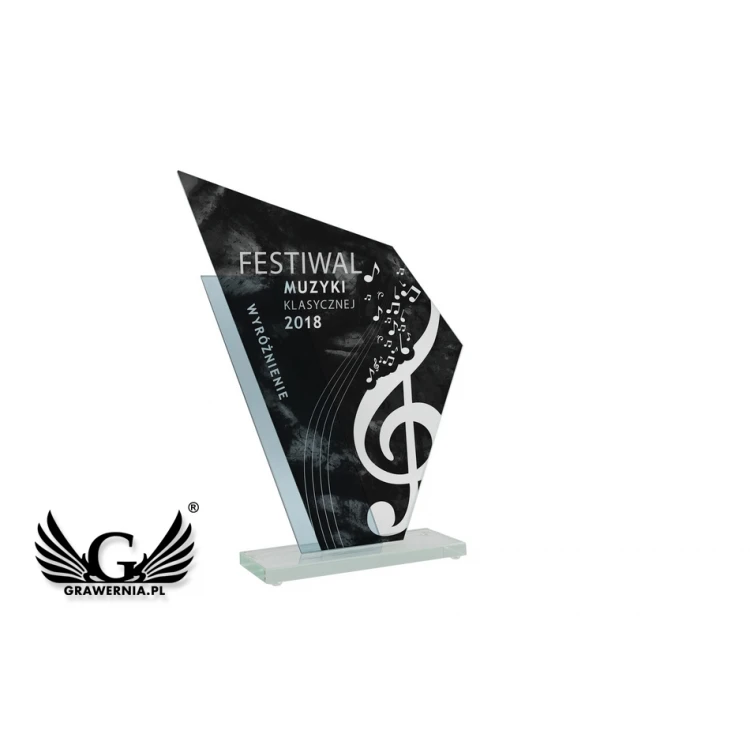 Glass Trophy with UV Print - Patron - TSZ082