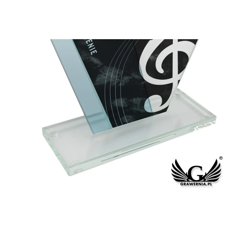 Glass Trophy with UV Print - Patron - TSZ082