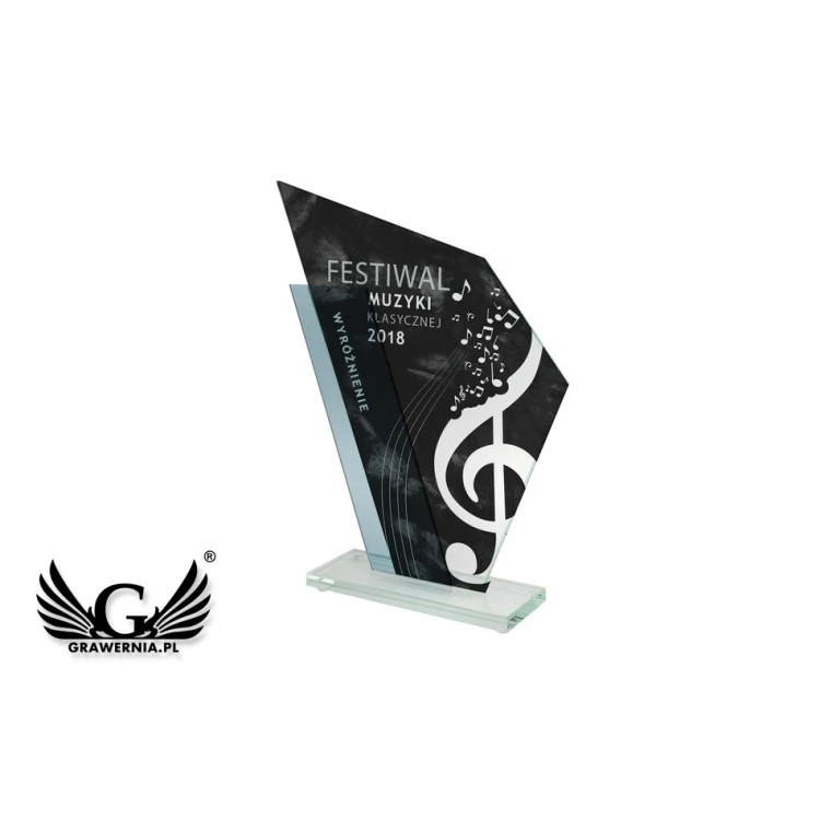 Glass Trophy with UV Print - Patron - TSZ082