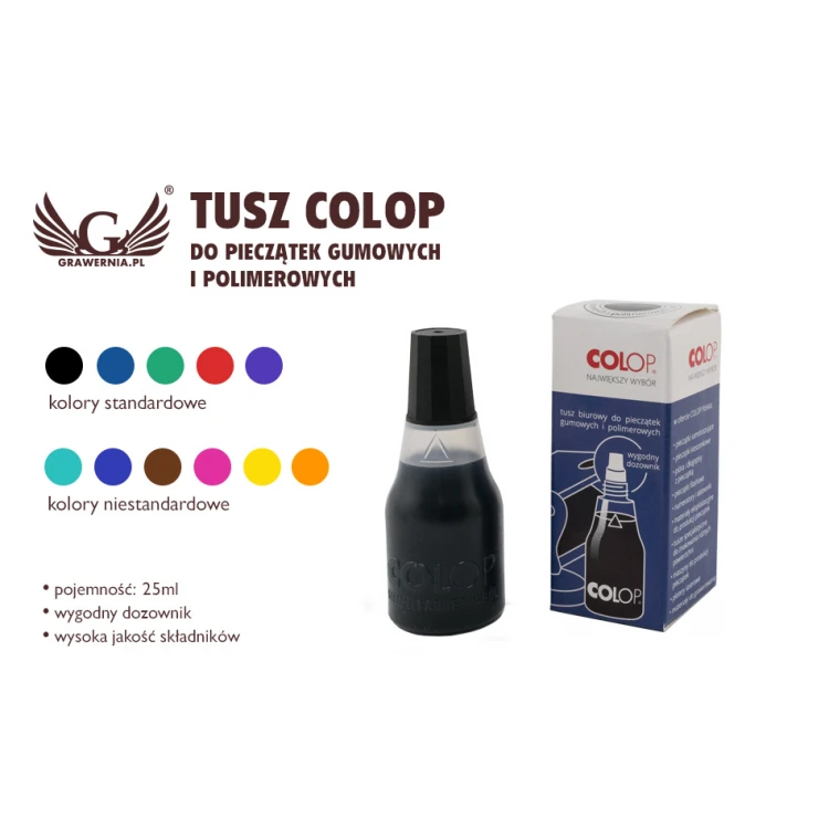 Ink for rubber and polymer stamps - COLOP - various colors - COL029