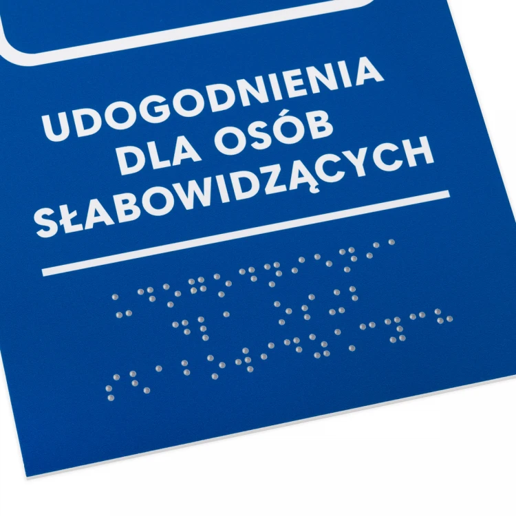 Facilities for the Visually Impaired - Braille Signage - Size 140x235mm - Hard PVC - TAB476