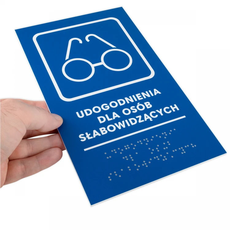 Facilities for the Visually Impaired - Braille Signage - Size 140x235mm - Hard PVC - TAB476