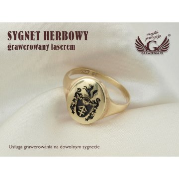 Coat of Arms Engraving Service on Signet Rings - Heraldic Signets - SY006