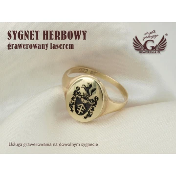 Coat of Arms Engraving Service on Signet Rings - Heraldic Signets - SY006