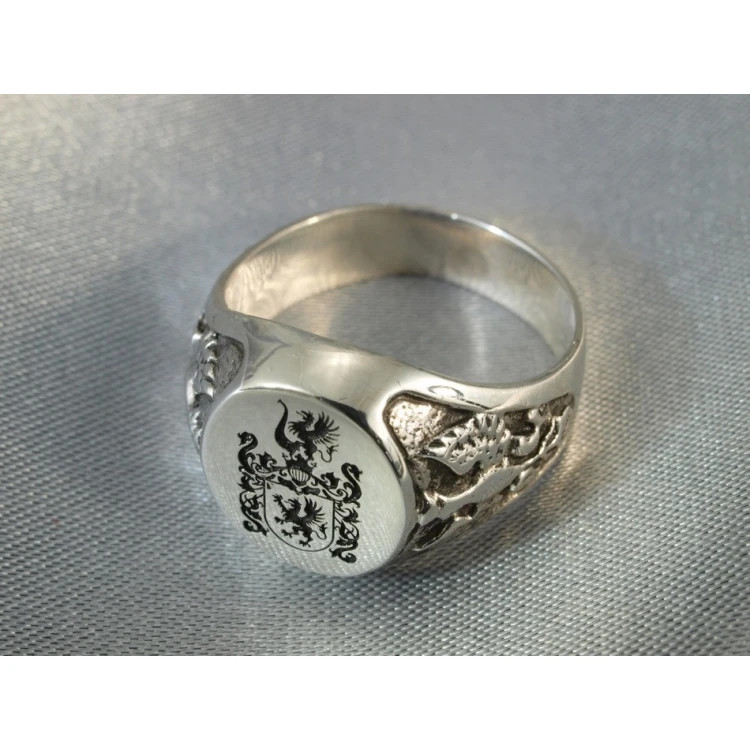 Coat of Arms Engraving Service on Signet Rings - Heraldic Signets - SY008