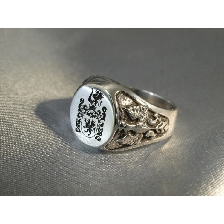 Coat of Arms Engraving Service on Signet Rings - Heraldic Signets - SY008