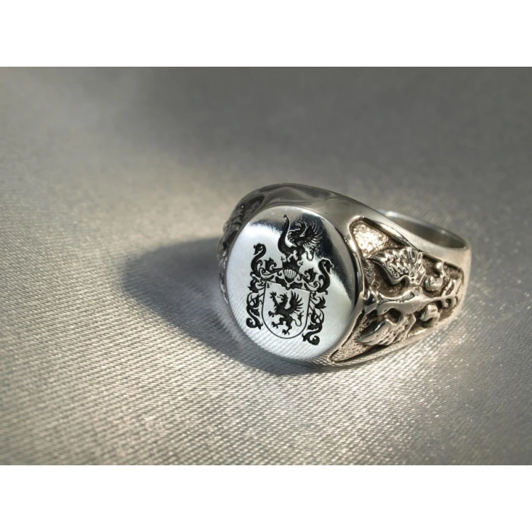 Coat of Arms Engraving Service on Signet Rings - Heraldic Signets - SY008