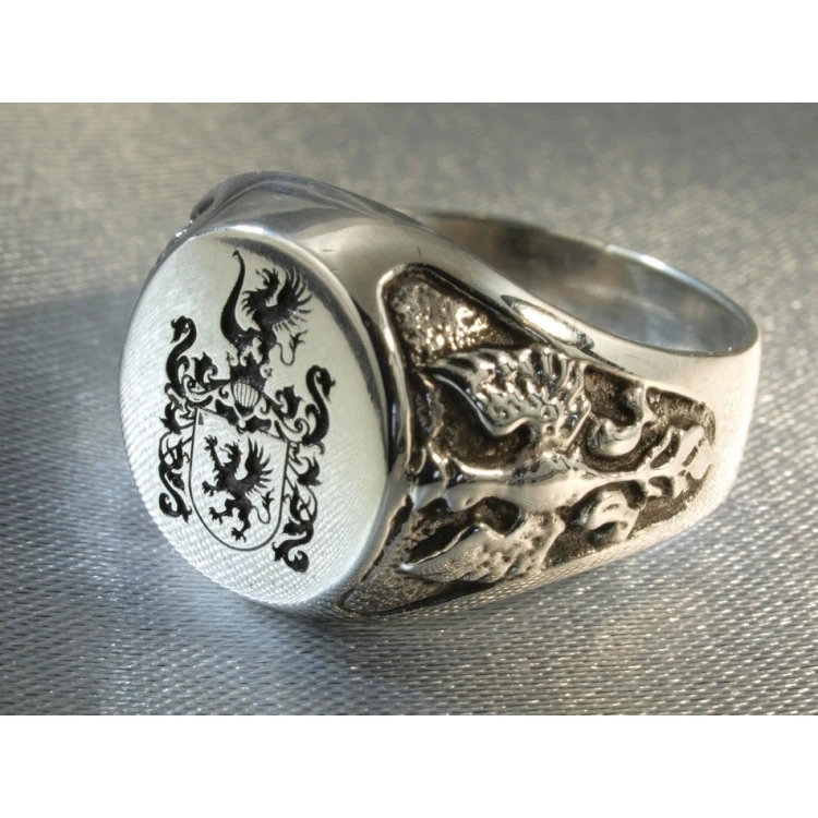 Coat of Arms Engraving Service on Signet Rings - Heraldic Signets - SY008