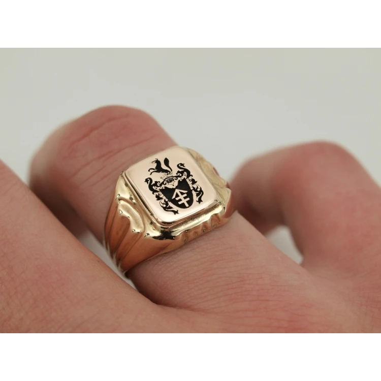 Coat of Arms Engraving Service on Signet Rings - Heraldic Signets - SY009