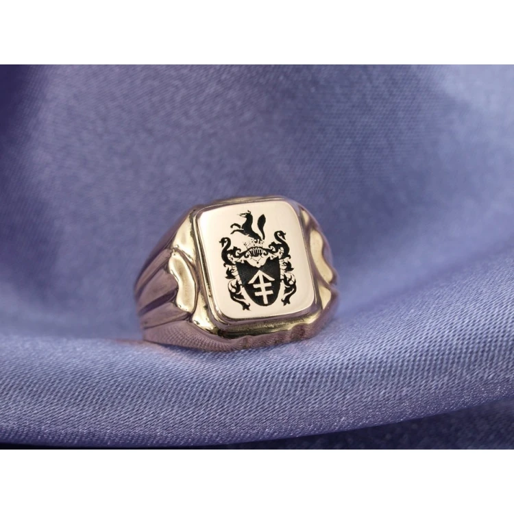 Coat of Arms Engraving Service on Signet Rings - Heraldic Signets - SY009