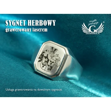 Coat of Arms Engraving Service on Signet Rings - Heraldic Signets - SY010