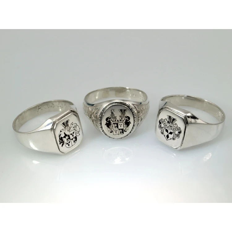 Coat of Arms Engraving Service on Signet Rings - Heraldic Signets - SY010