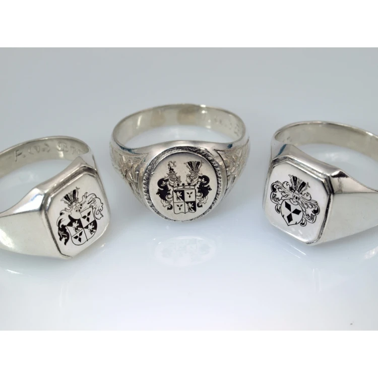 Coat of Arms Engraving Service on Signet Rings - Heraldic Signets - SY010
