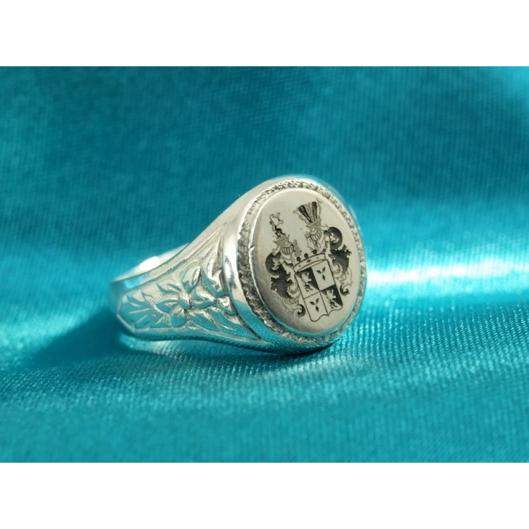 Coat of Arms Engraving Service on Signet Rings - Heraldic Signets - SY010