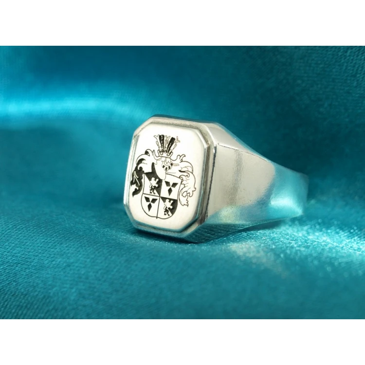 Coat of Arms Engraving Service on Signet Rings - Heraldic Signets - SY010