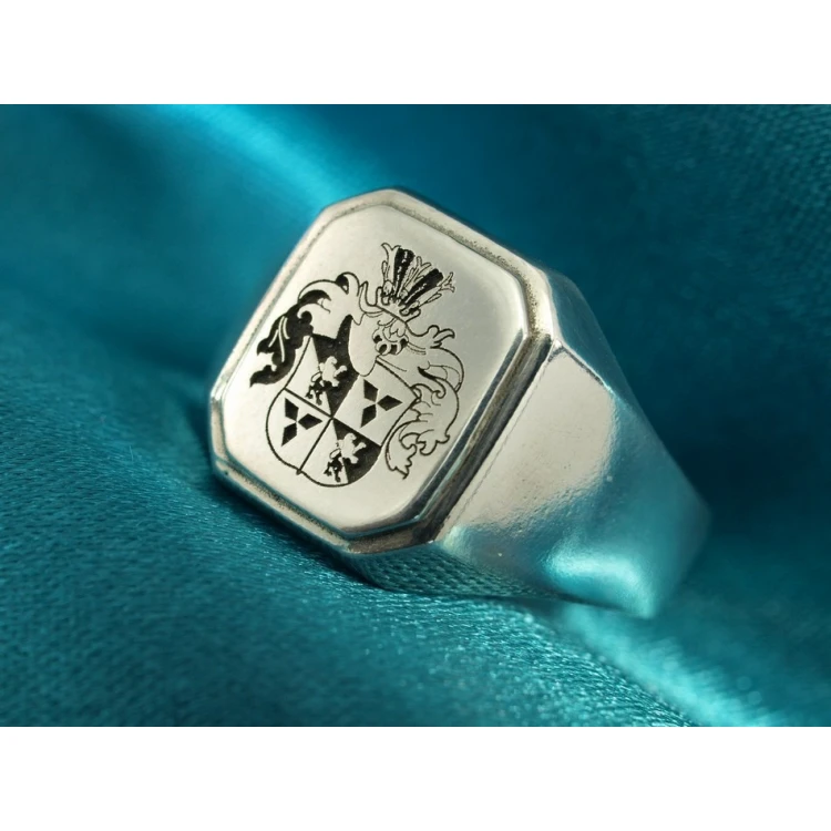 Coat of Arms Engraving Service on Signet Rings - Heraldic Signets - SY010